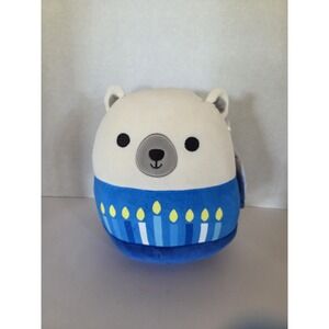 Squishmallow 8 inch Brooke the Polar‎ Bear Jewish Plush NEW with Tags Holidays